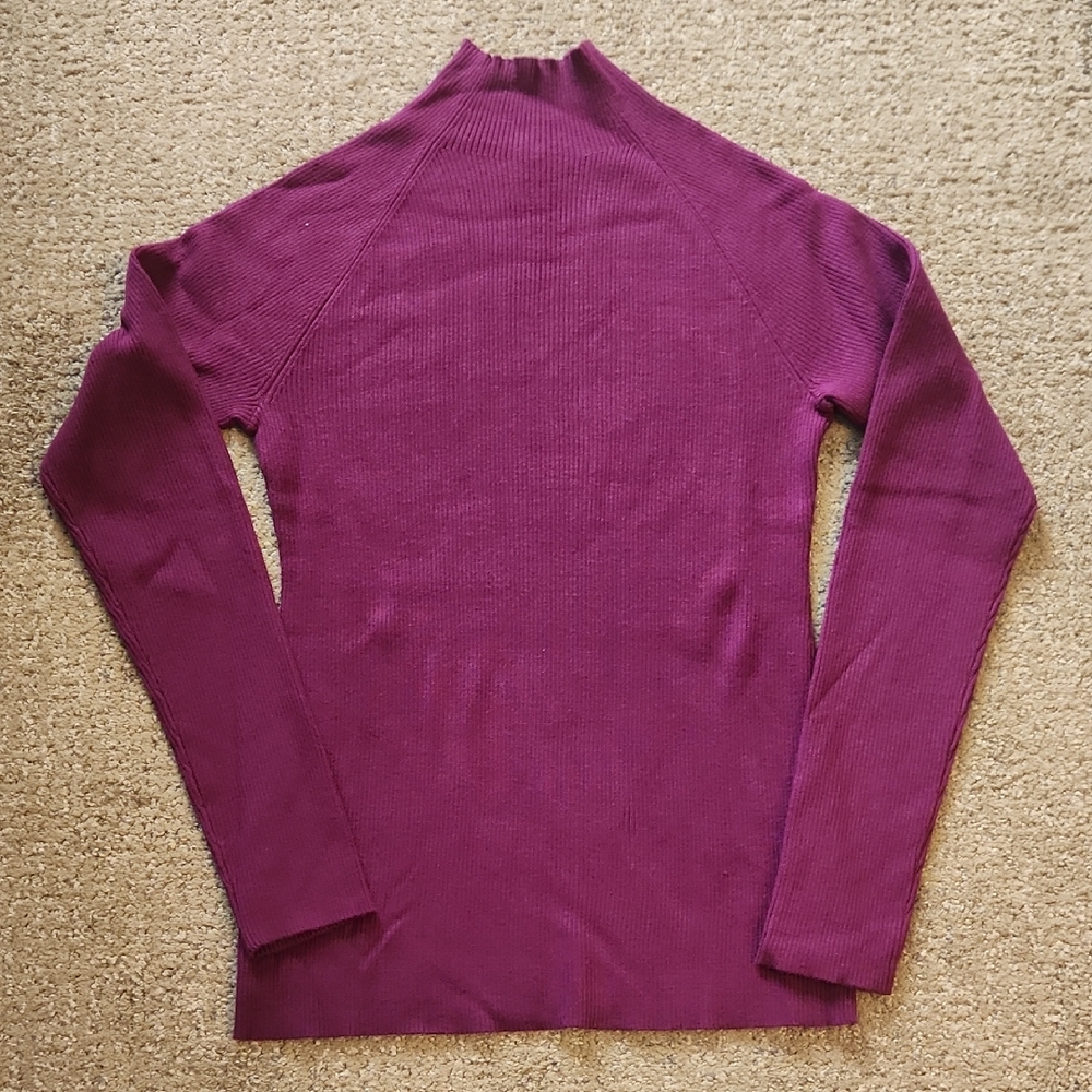 Eddie Bauer Women's Purple Mockneck Sweater